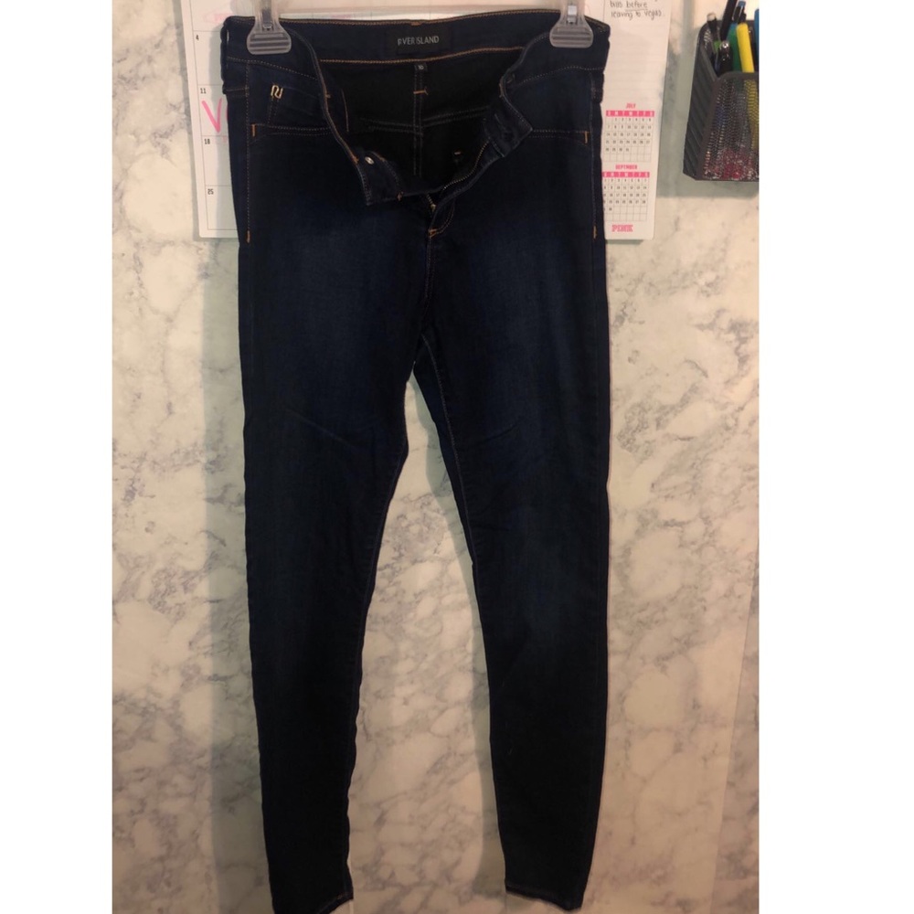River island dark wash high waisted jeans